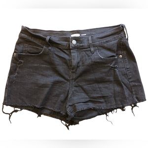 Old Navy Black Distressed Boyfriend Jean Shorts Size 6